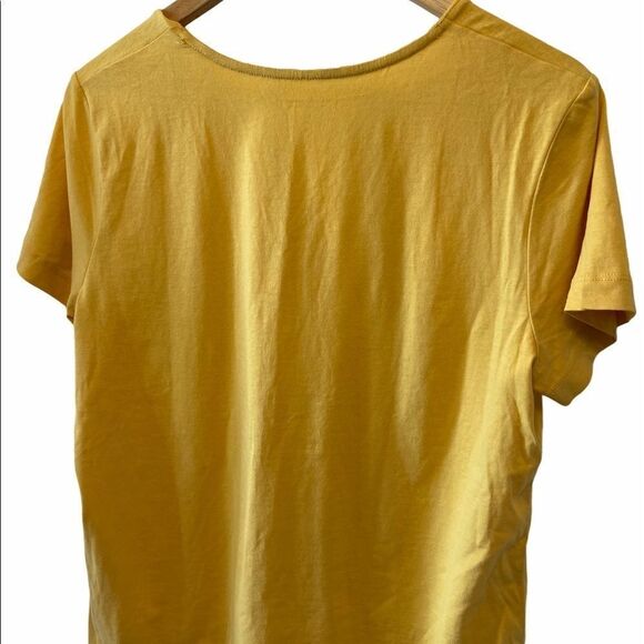 “Let’s Brunch” Yellow Cotton Graphic Tee Shirt L - Picture 6 of 7